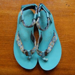 teal teva sandals